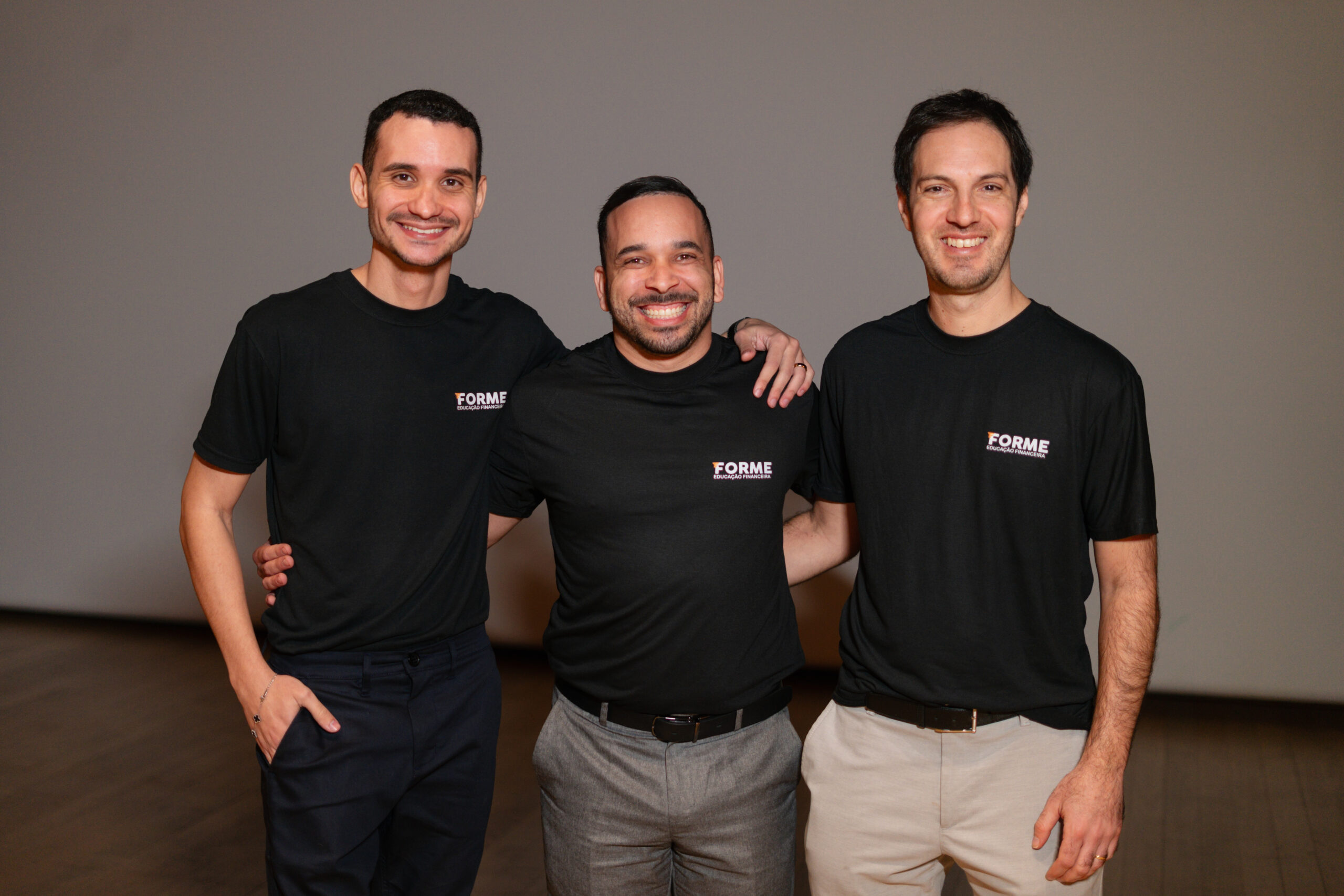 Fundadores da FORME: Bruno Lewis, Filipe Augusto e Jacques Kondi Hamadani.