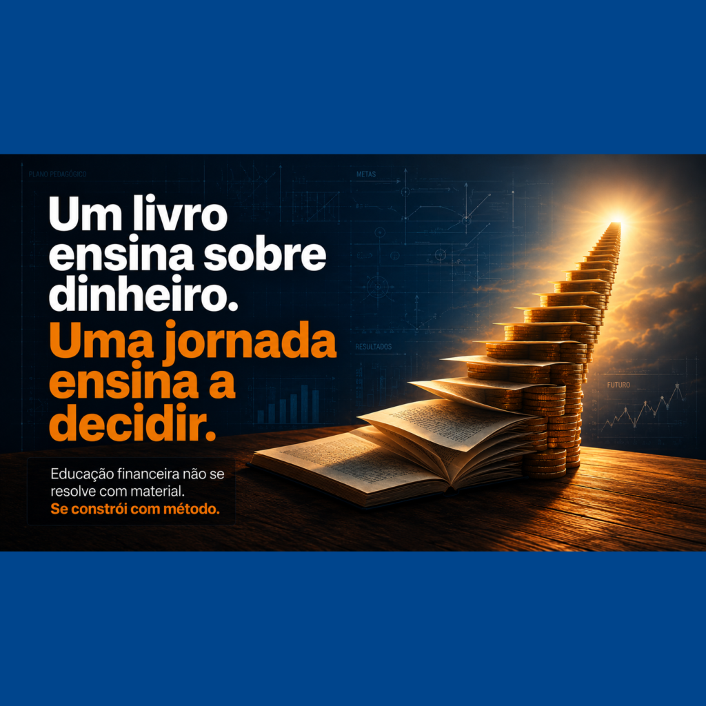 O governo investiu em livros de educação financeira. Sua escola vai investir em prática?