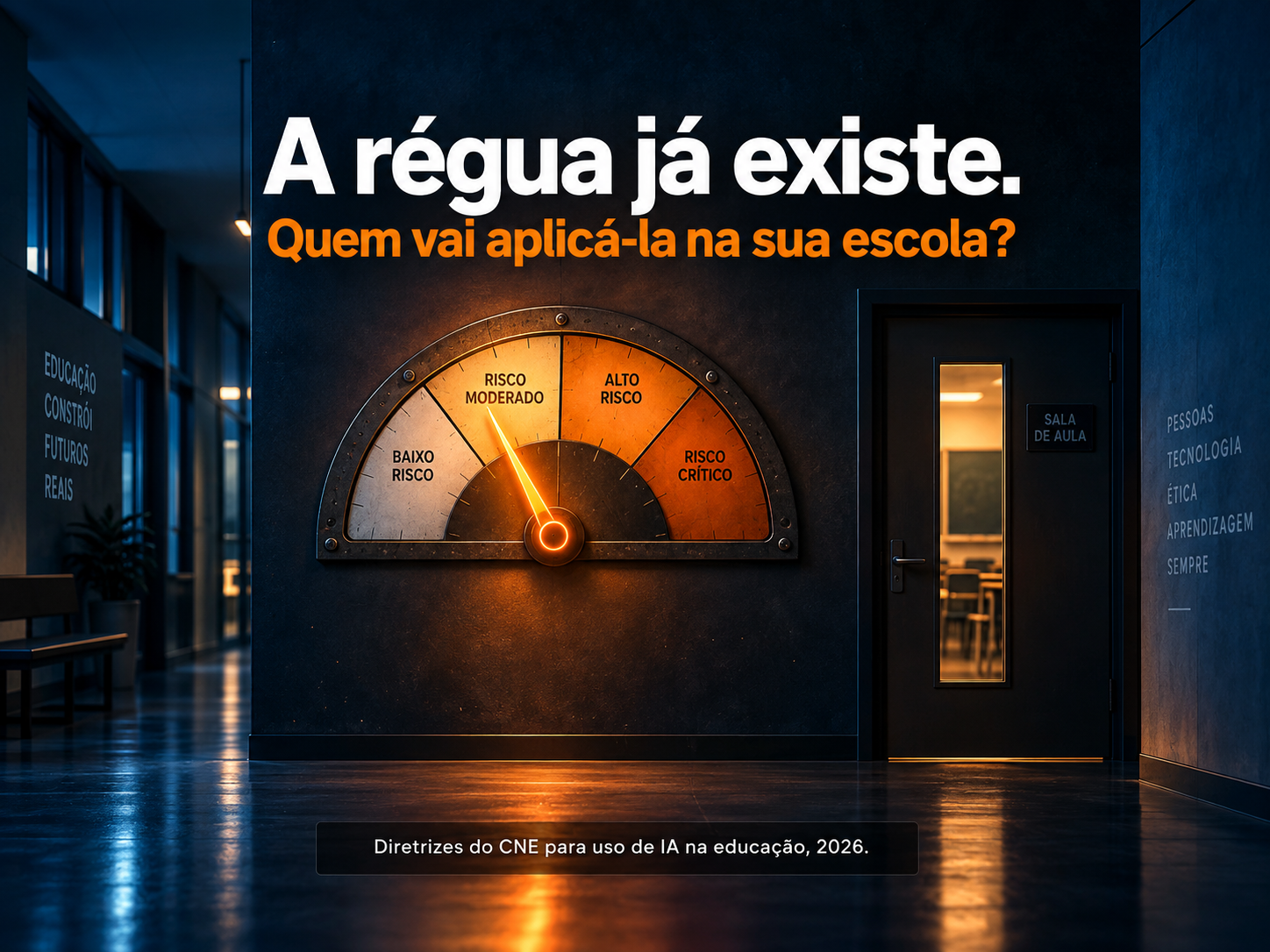 Regua de risco para uso de IA na escola conforme diretrizes do CNE