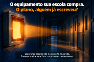 Botão de pânico, câmera e catraca não são um plano de segurança escolar